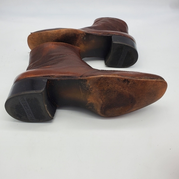 Vintage The Florsheim Shoes Men 11 D Essex Moc Toe Zipper Leather Ankle Boots - Picture 7 of 12